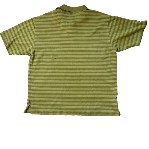 Tommy Bahama Polo Shirt Size Large Chartruese Green Textured Silk Blend Men's - Picture 7 of 8
